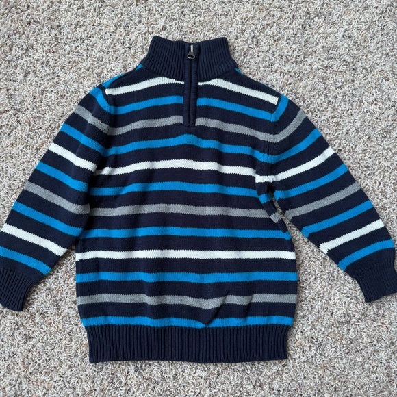 Boy’s Children’s Place Lot of **2** Sweater Bundle 4T Blue Gray Stripe - Picture 2 of 8